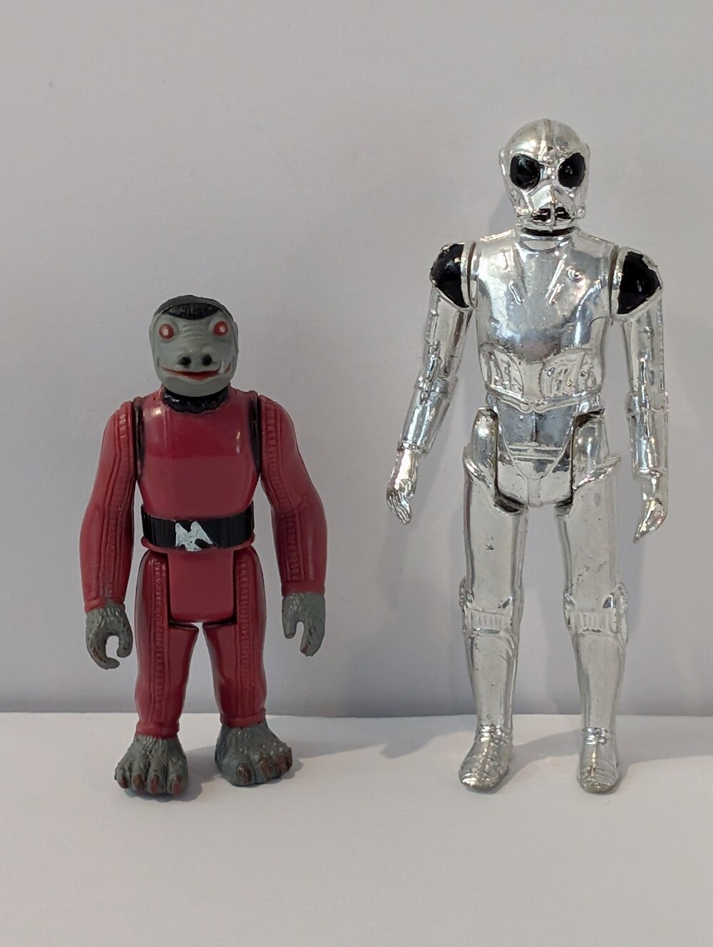 Vintage 1978 Star Wars Action Figures - Snaggletooth Red & Death Star Droid!